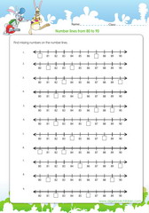 Number lines from 80 to 90