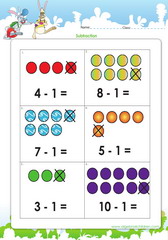 Subtract with dots as guides up to 10